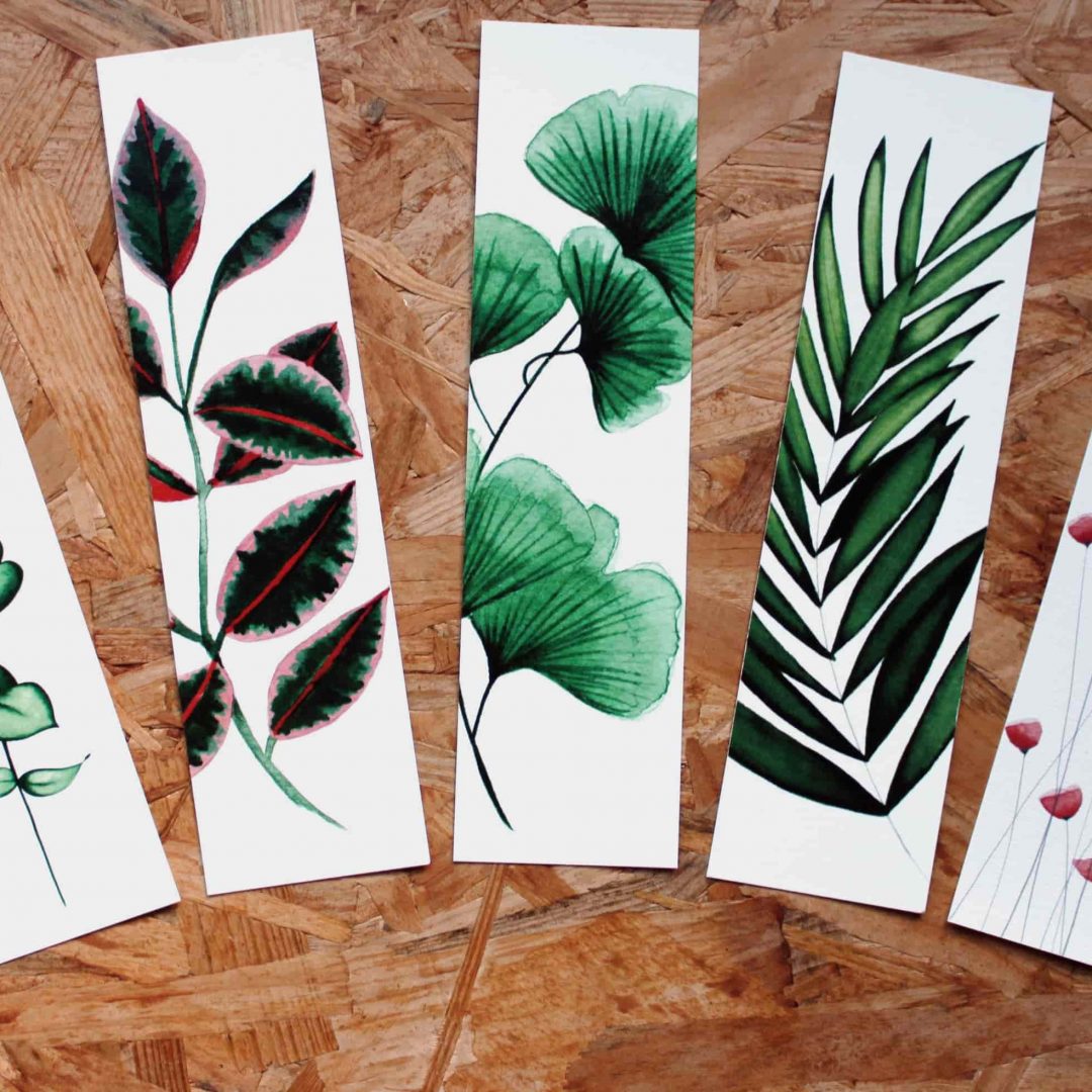 Marque-pages d'inspiration végétal, les 5 modèles disponibles