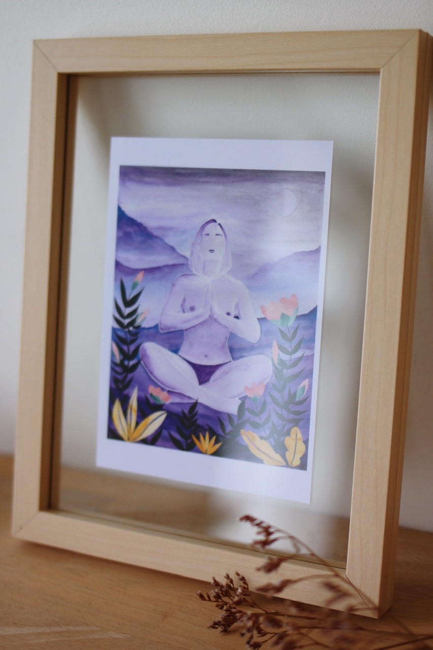 Print A6 de l’aquarelle « Spiritualité » de la série « Féminin sacré »